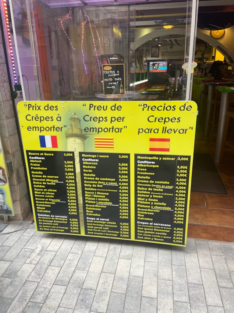 Creperie Bretone Val de Rance — Carta