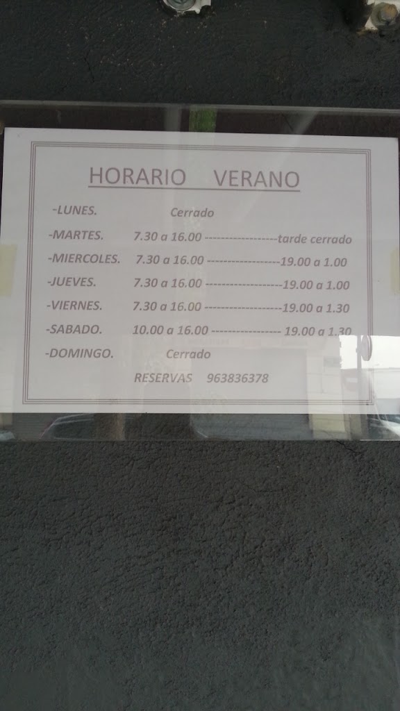 Cafeteria Roma — Carta