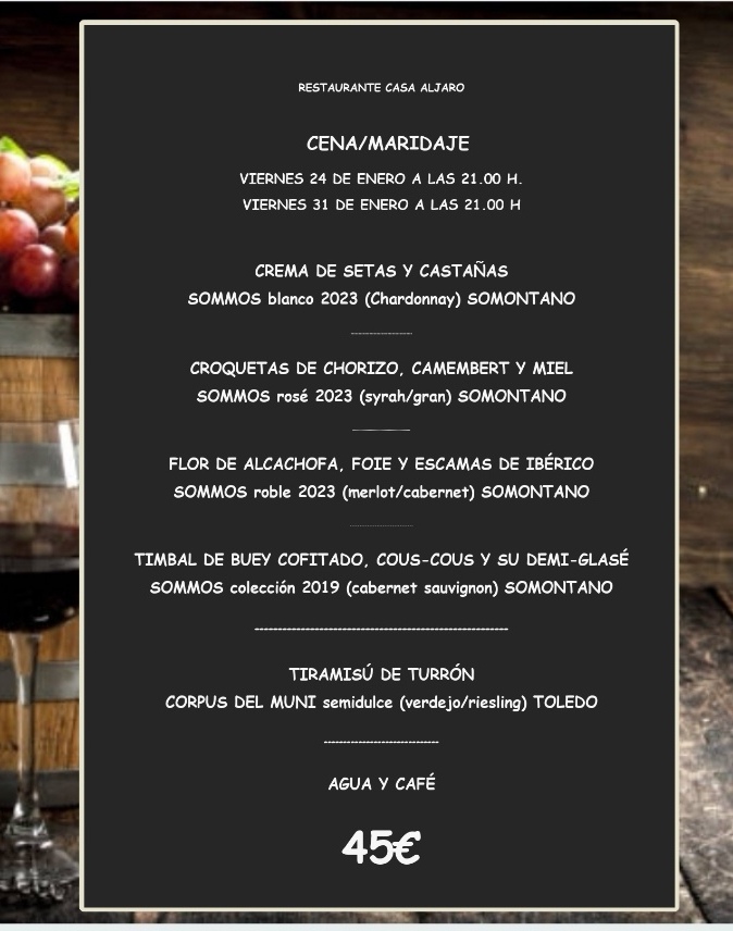 Casa Aljaro — Carta