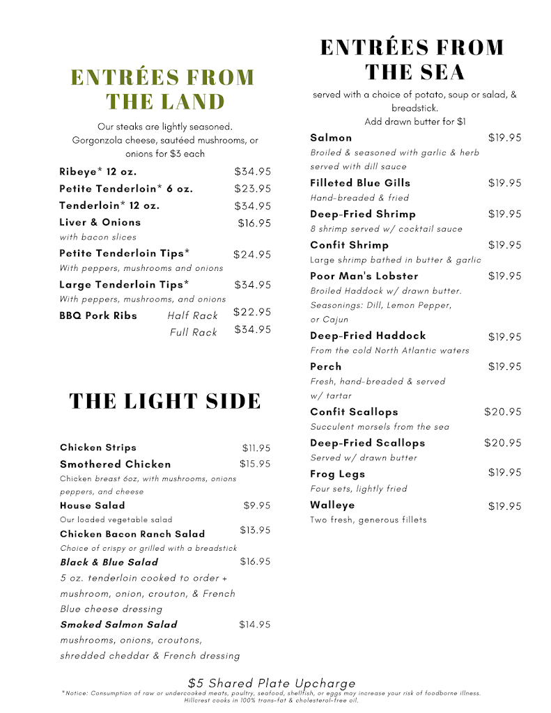  Hillcrest Lodge Supper Club