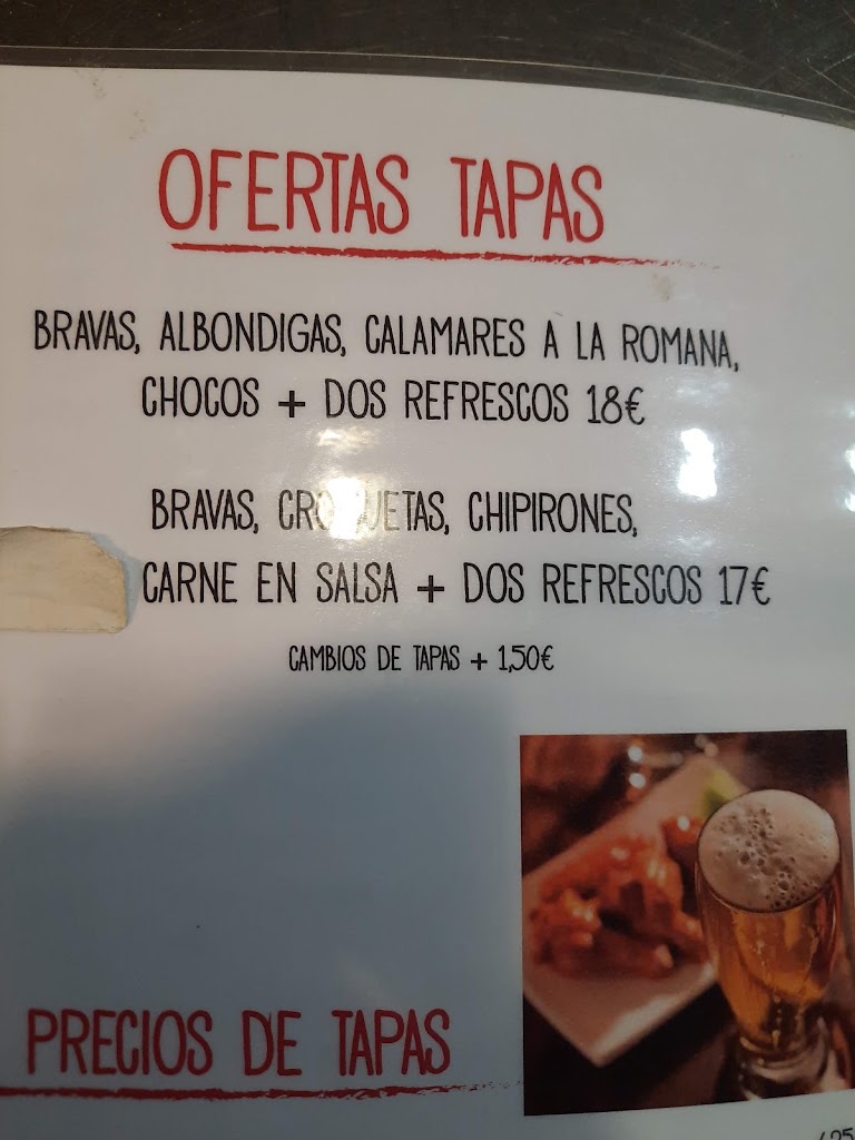 BAR LOS AMIGOS 10 — Carta