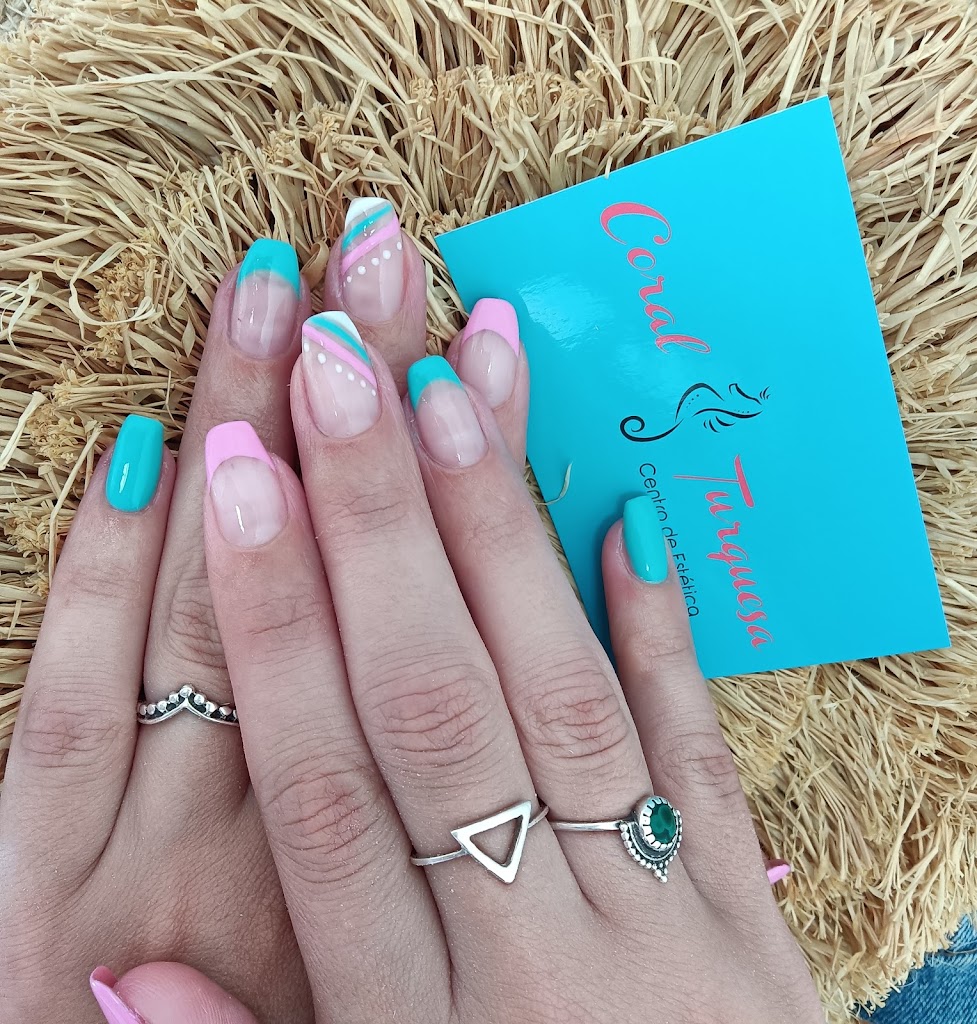 Centro de estetica Coral y Turquesa