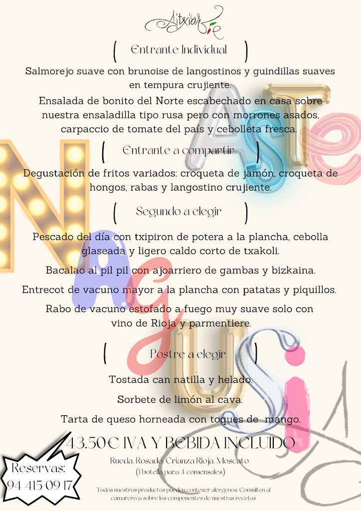 Aitxiar — Carta