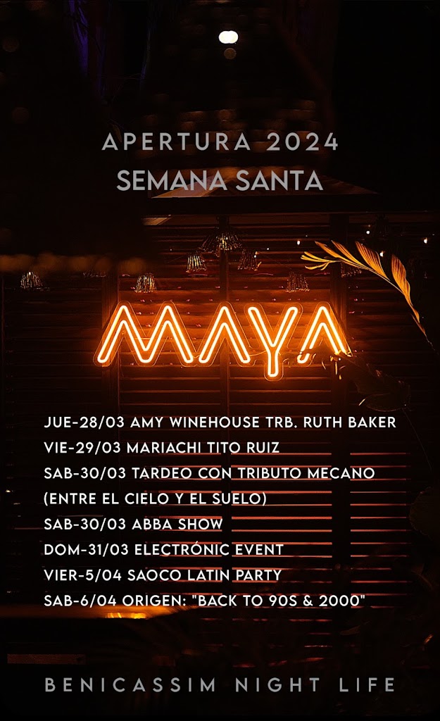 Maya Benicassim — Carta