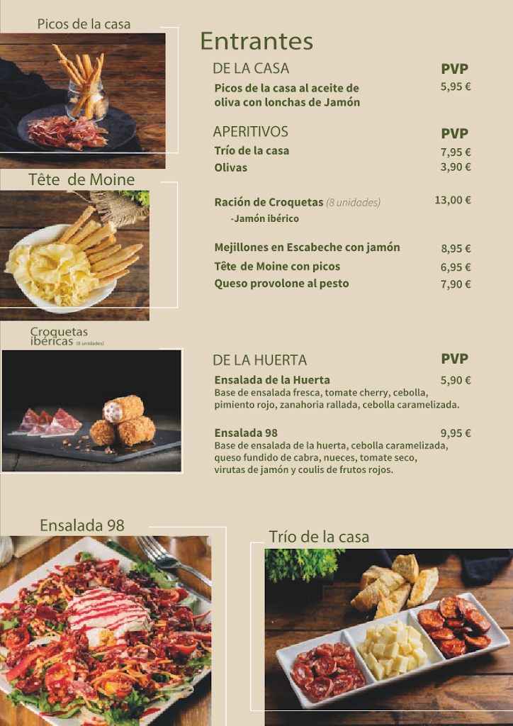 Finca 98 Delicias Ibericas — Carta