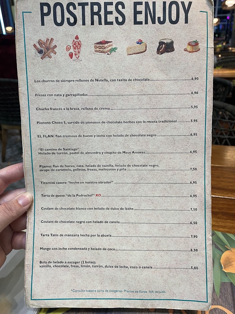 Restaurante Enjoy IT Granada — Carta
