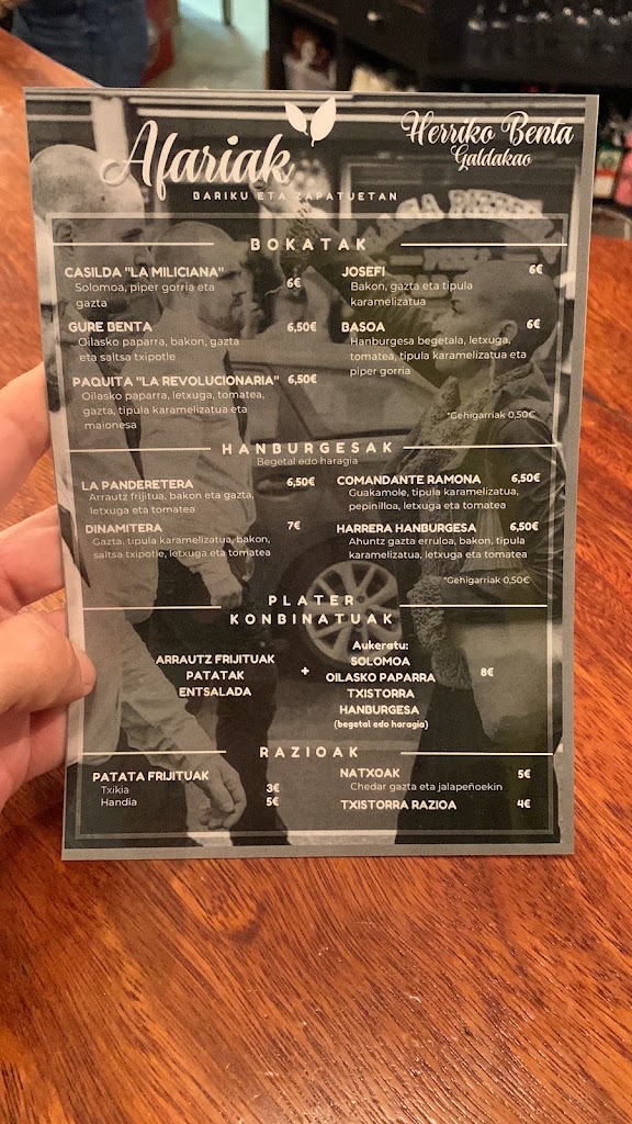 HERRIKO BENTA - Galdakao — Carta