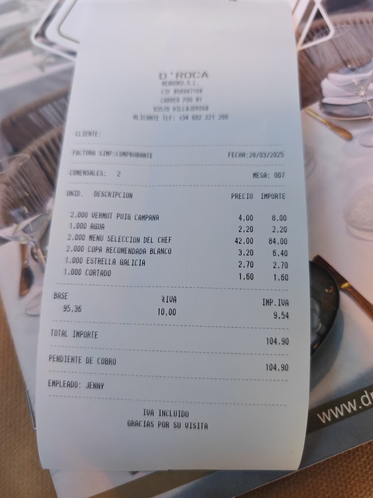 Restaurante DRoca — Mas recientes