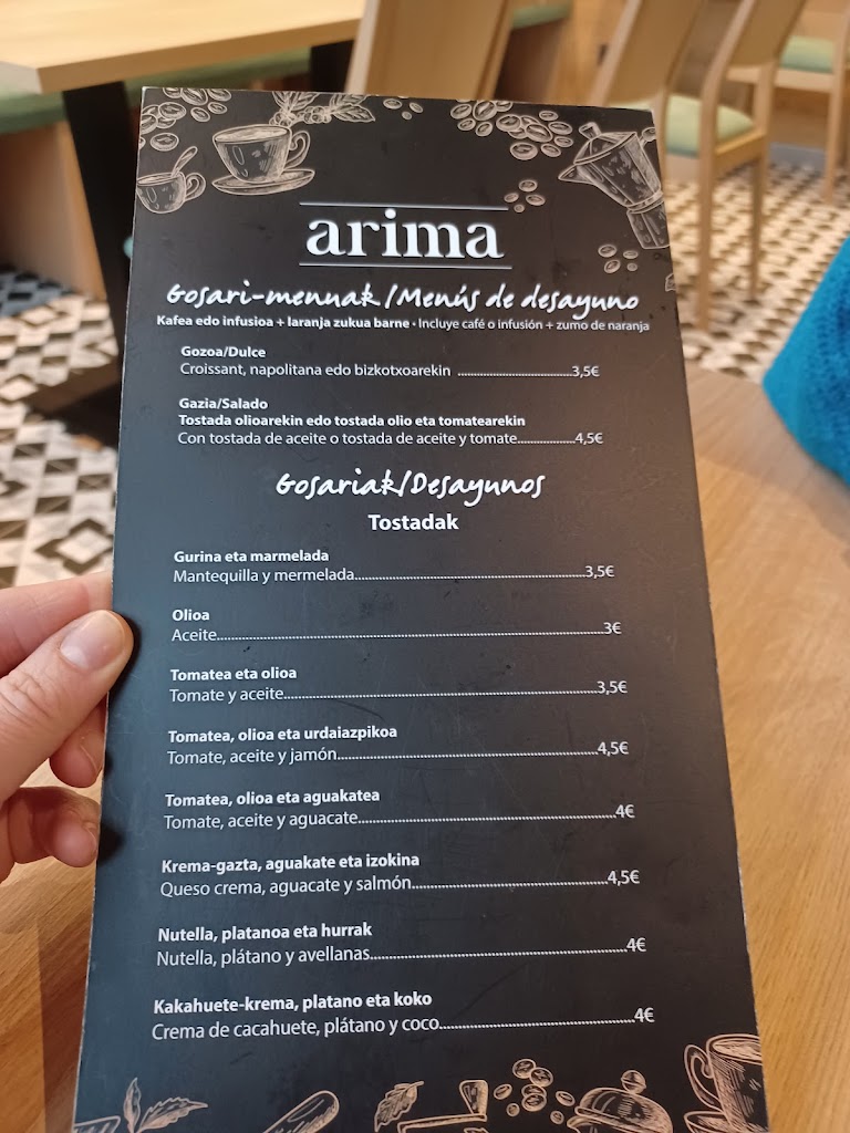 Arima Taberna — Carta