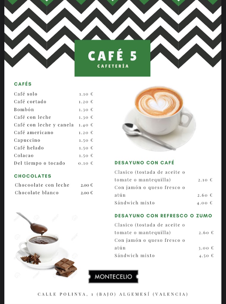 Cafe 5 — Carta