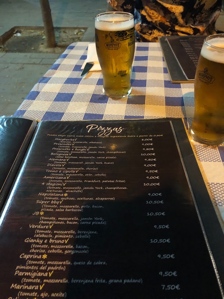 De Pizzeo — Carta