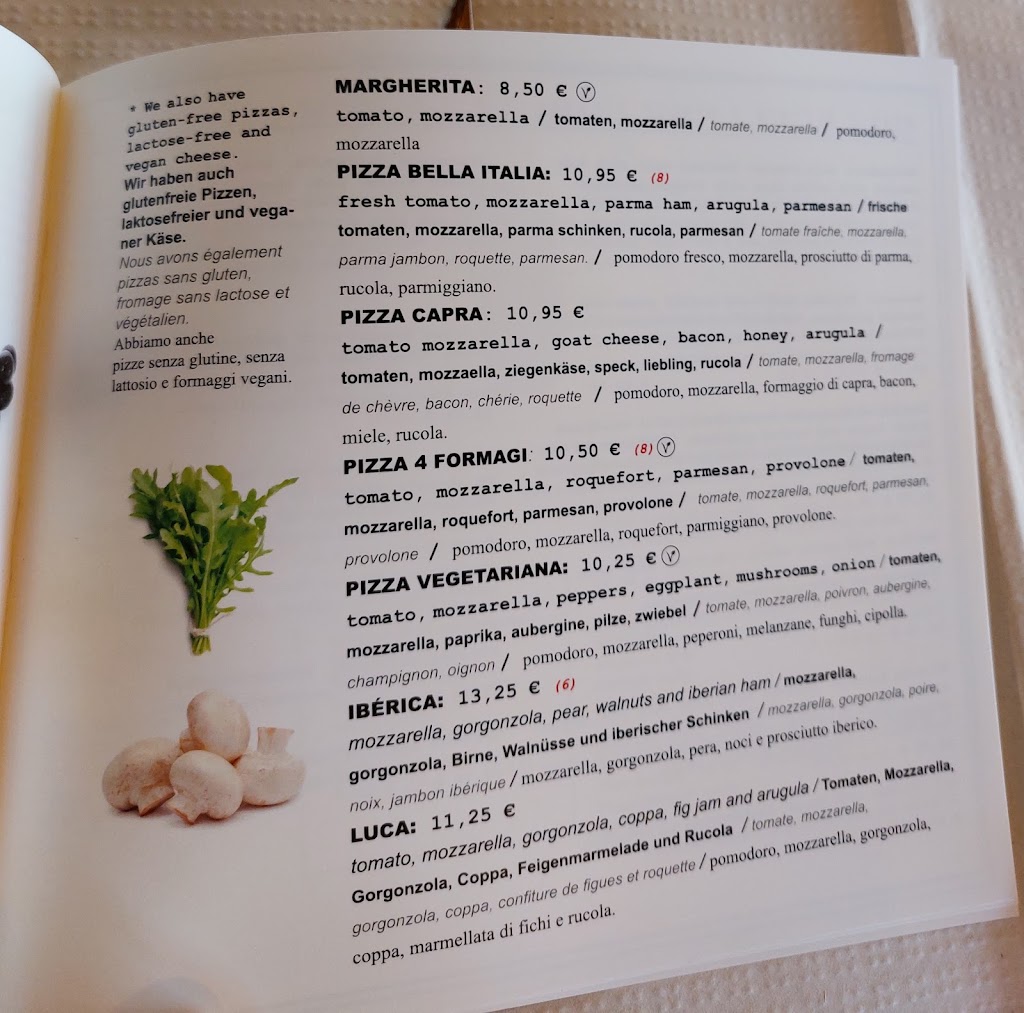 Restaurante Marina Gattopardo — Carta