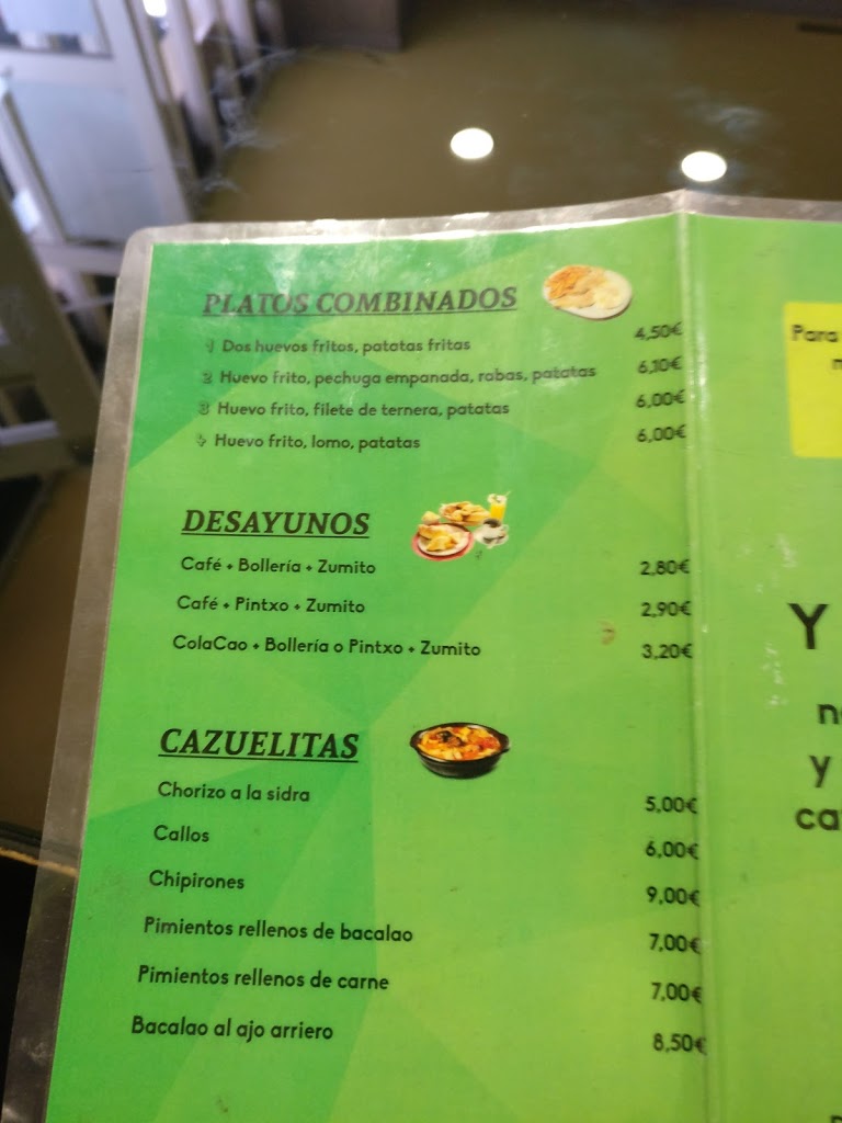 BAR ALAVA — Carta