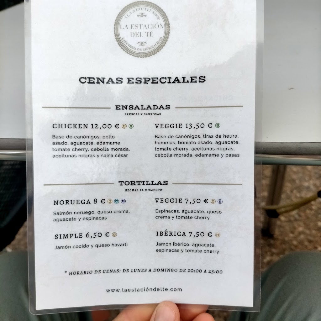 La Estacion del Te Cafeteria — Carta