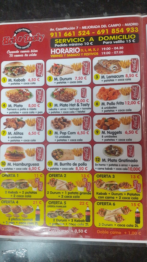 Kebab mejorada del campo hot & Tasty — Carta