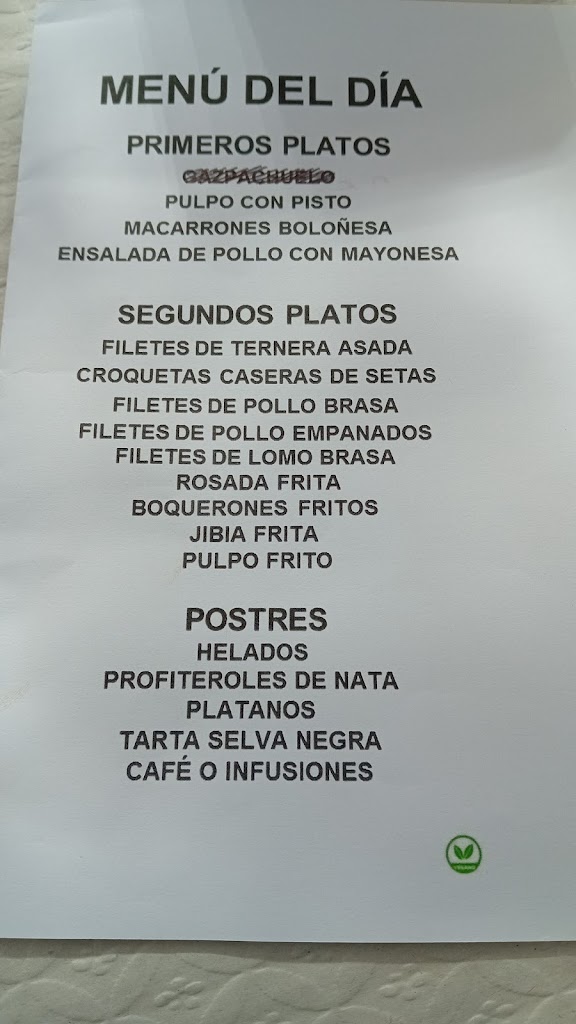 Cafe Bar Alcala — Carta