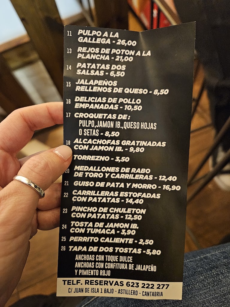 pulperia virgen del carmen — Carta