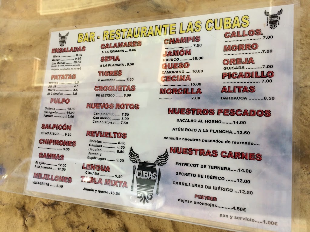 Bar MoMA Aranda de Duero — Carta