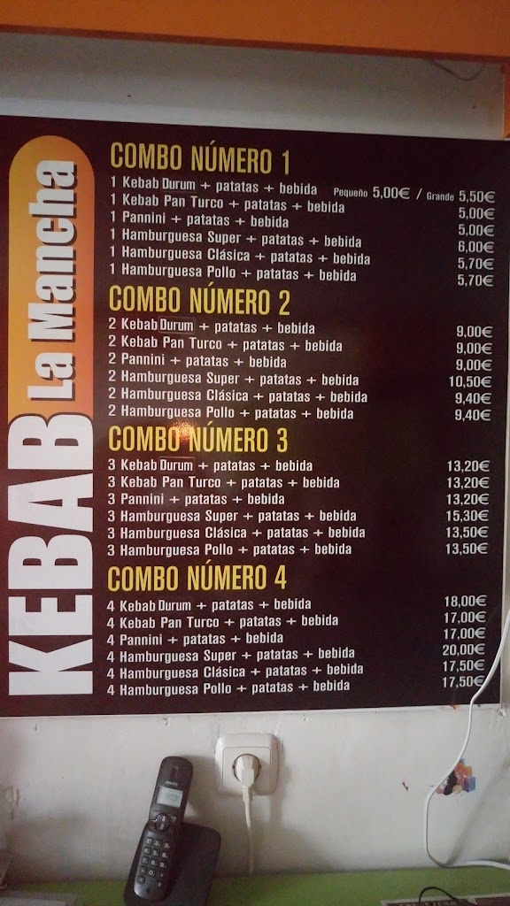 Kebab La-Mancha — Carta