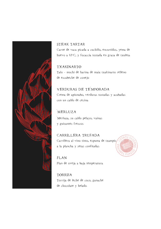 Ostatu Taberna — Carta