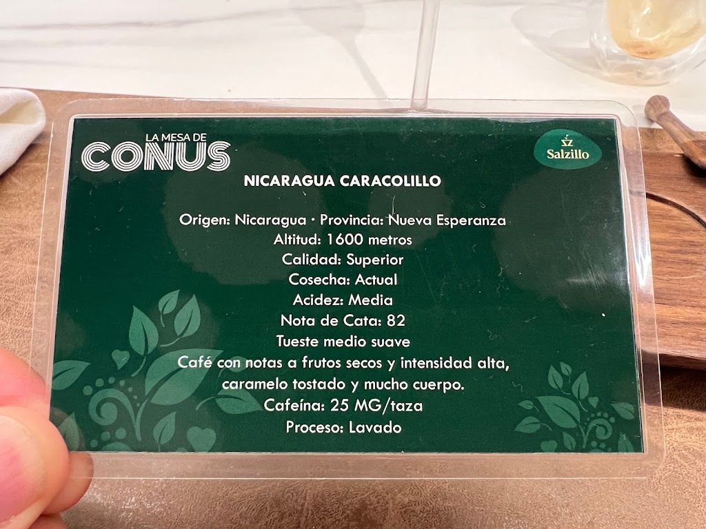 La Mesa de Conus — Carta