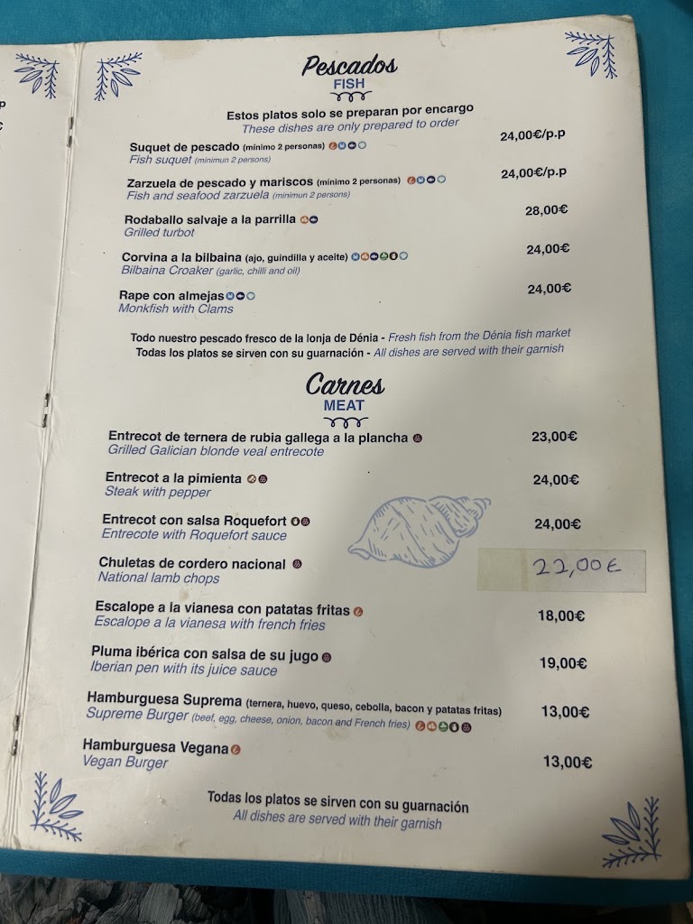 Restaurante Riomar by Octavios — Carta