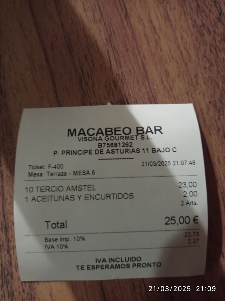 Macabeo Bar — Mas recientes