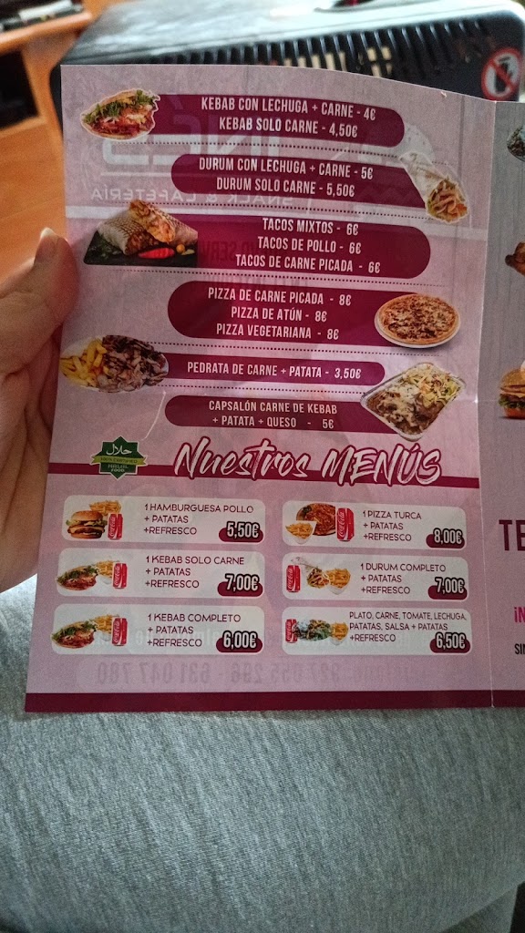 SNACK & CAFETERIA INES — Carta
