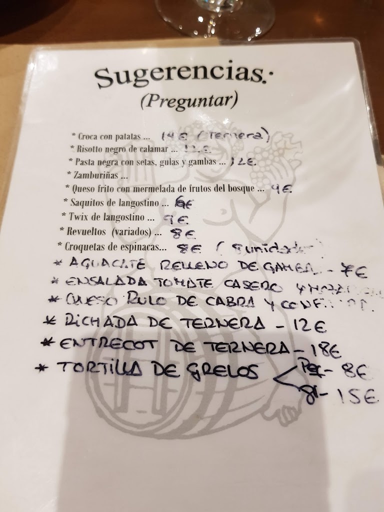 A D'IRENE Sanxenxo — Carta