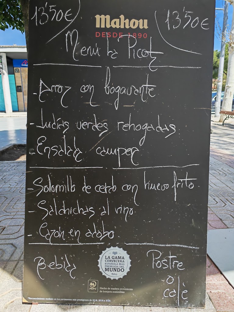 Bar Restaurante La Picota — Carta