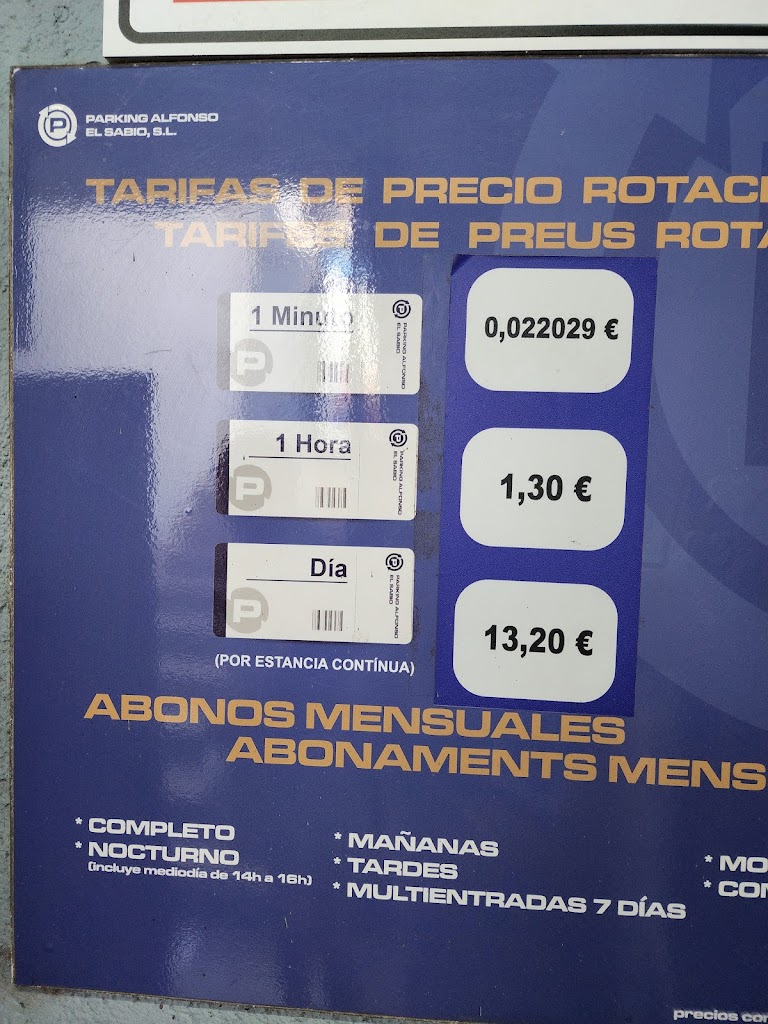 Parking Alfonso El Sabio