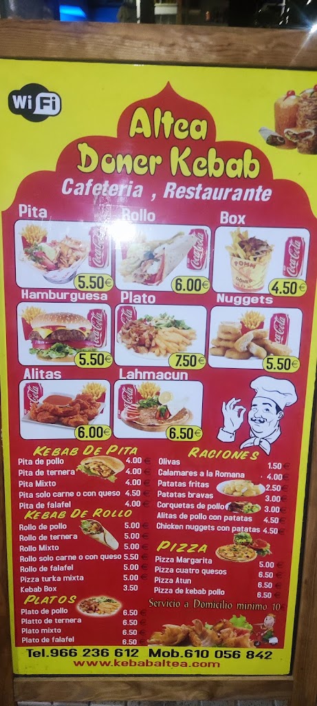 Altea Doner Kebab — Carta