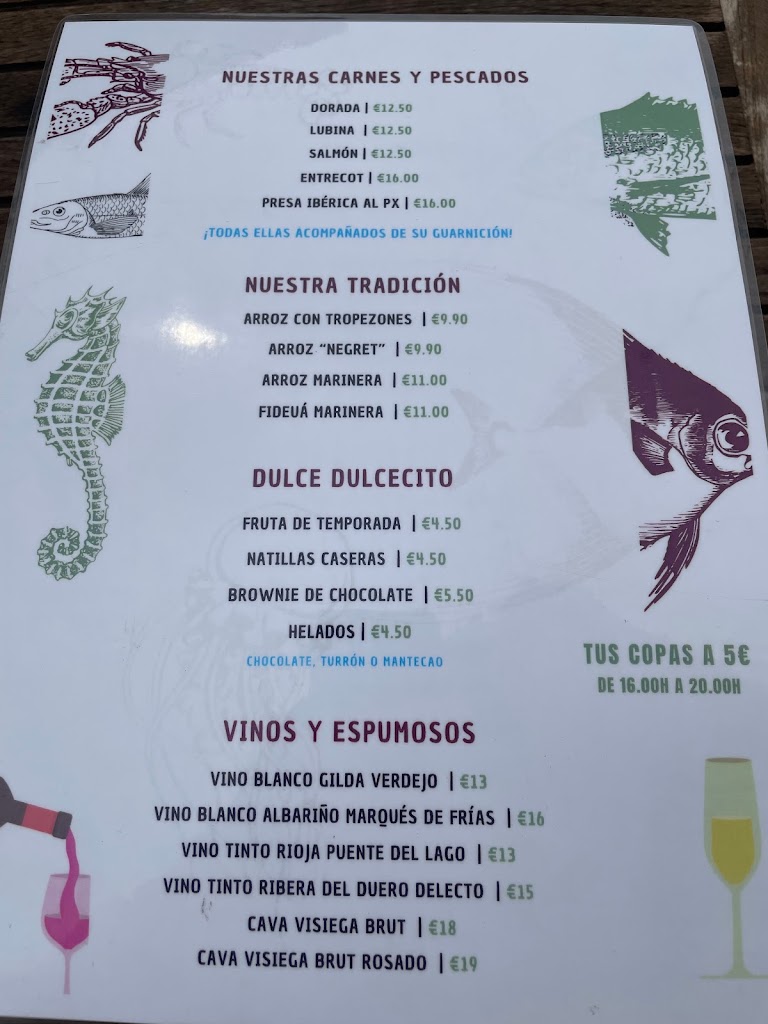 Restaurante MiBarra Santa Pola — Carta