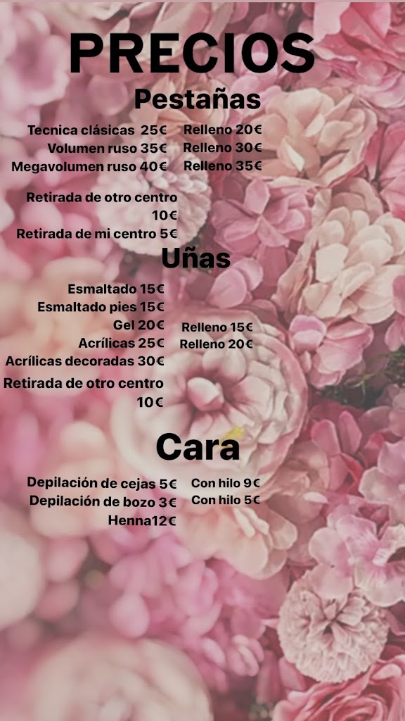 Centro de estetica Samara Gallardo — Carta