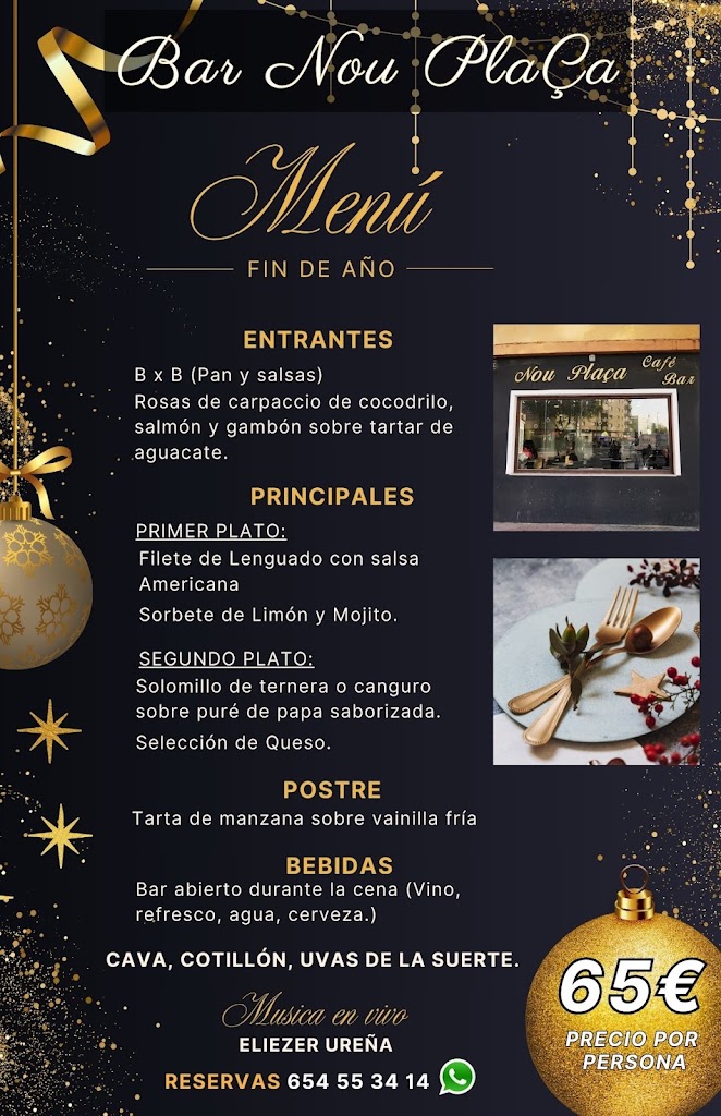 Restaurante Bar Nou Placa — Carta