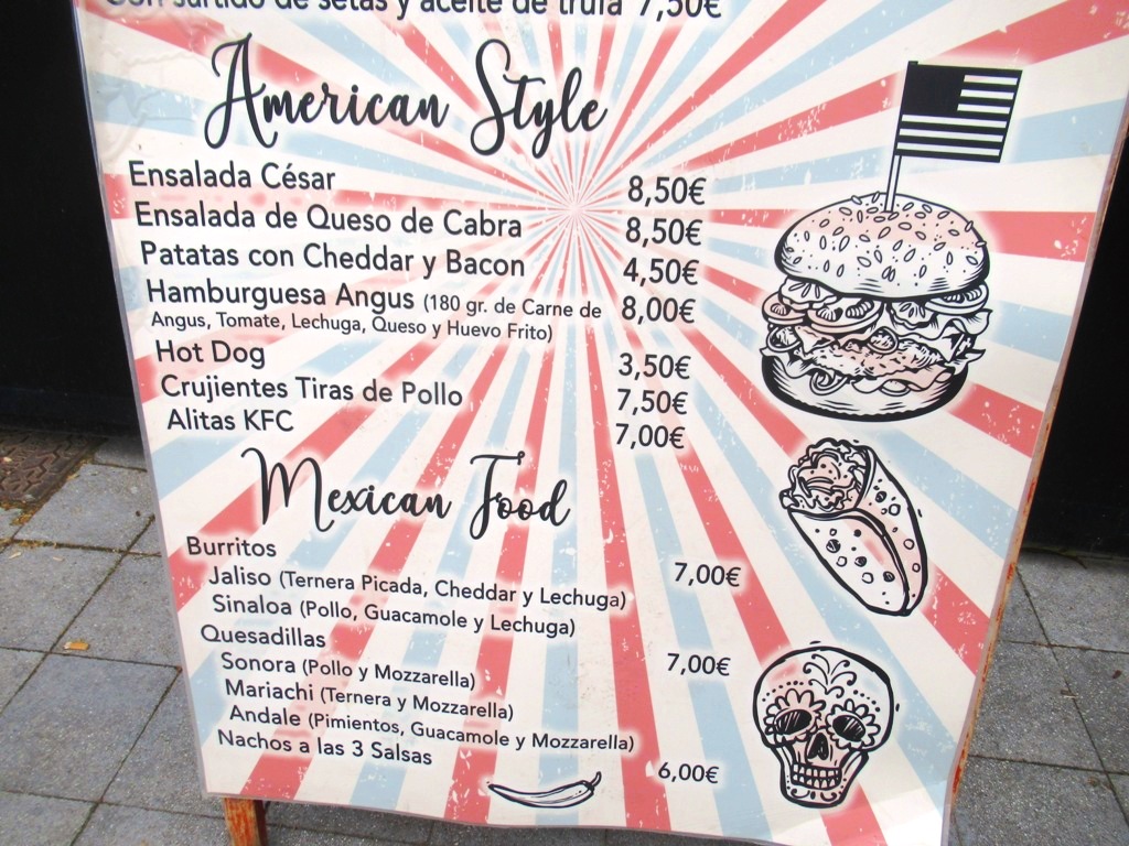 Bar Planeta N Cafe — Carta