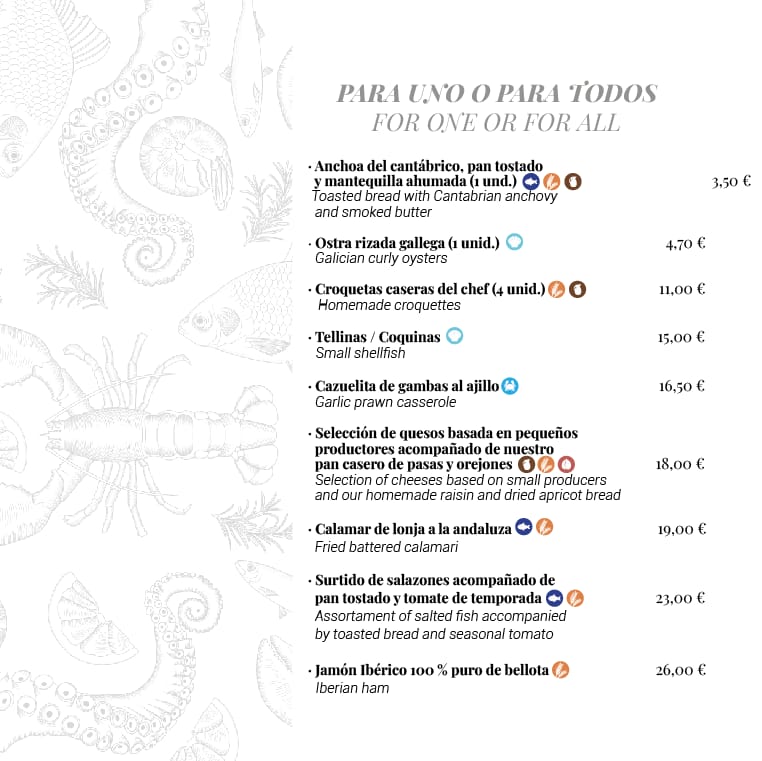 Restaurante Noray — Carta