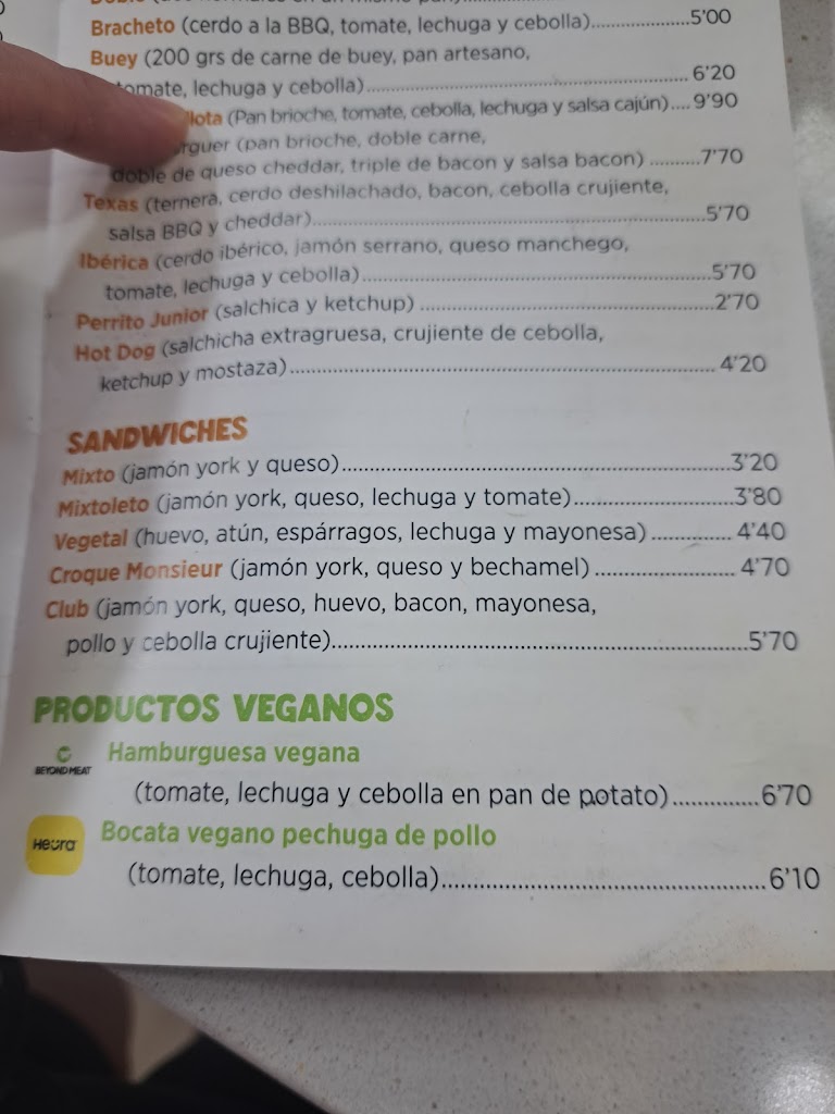 La Bocateria Experience — Carta