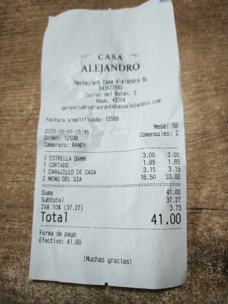 Restaurante Casa Alejandro — Mas recientes