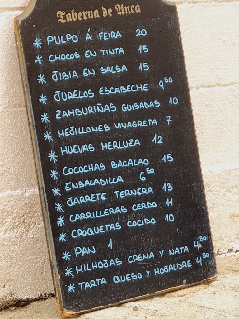 Taberna de Anca — Carta