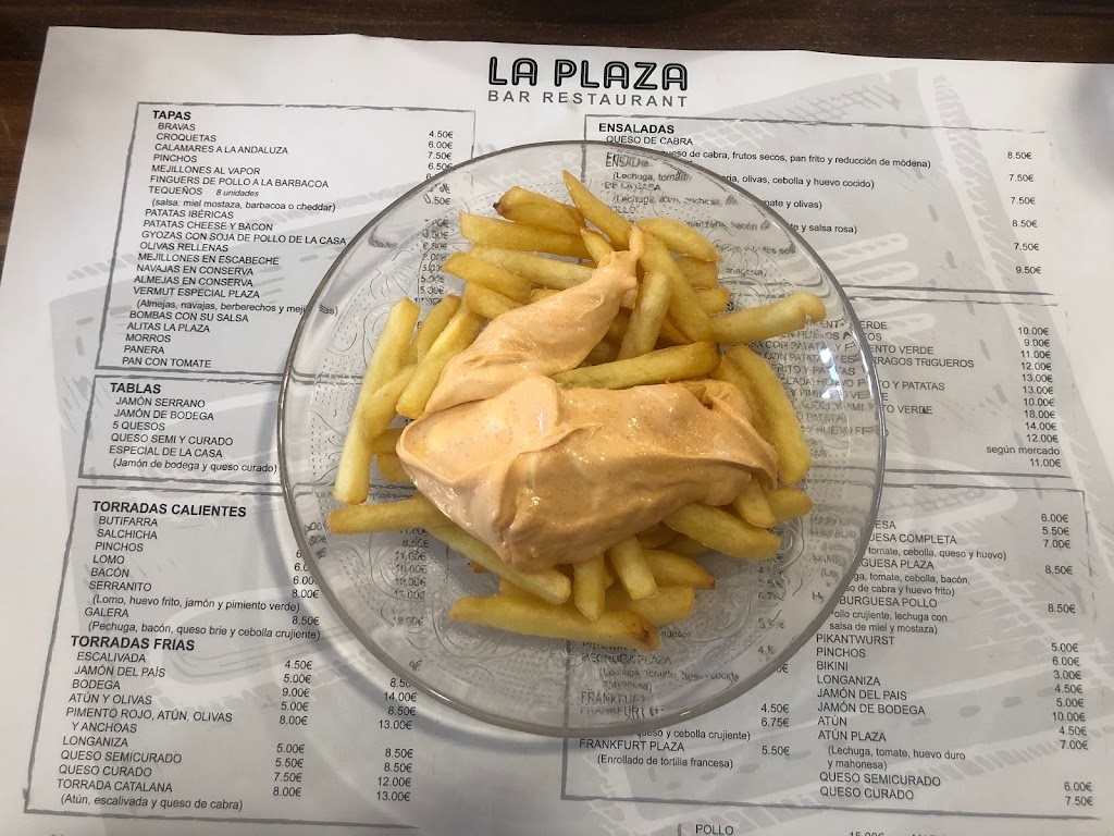 Bar Restaurant La Placa — Carta