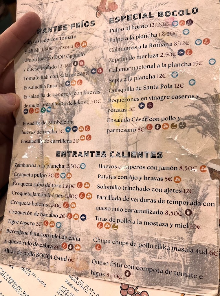 BOCOLO Restaurante — Carta