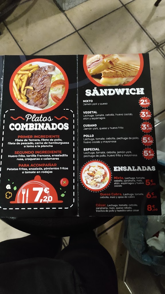 Bar Cerveceria Raul C.B. — Carta