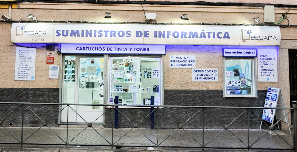 Begara Suministros Informaticos y venta de cartuchos de tinta y toner en Villaverde en Madrid