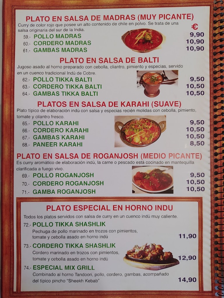INDIAN RESTAURANT OM PALACE — Carta