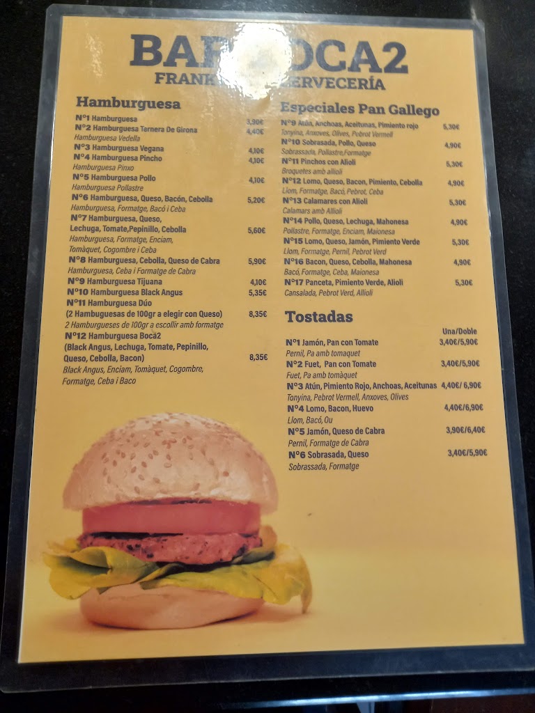 Bar boca 2 — Carta