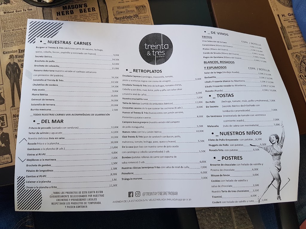 Treinta & Tres — Carta