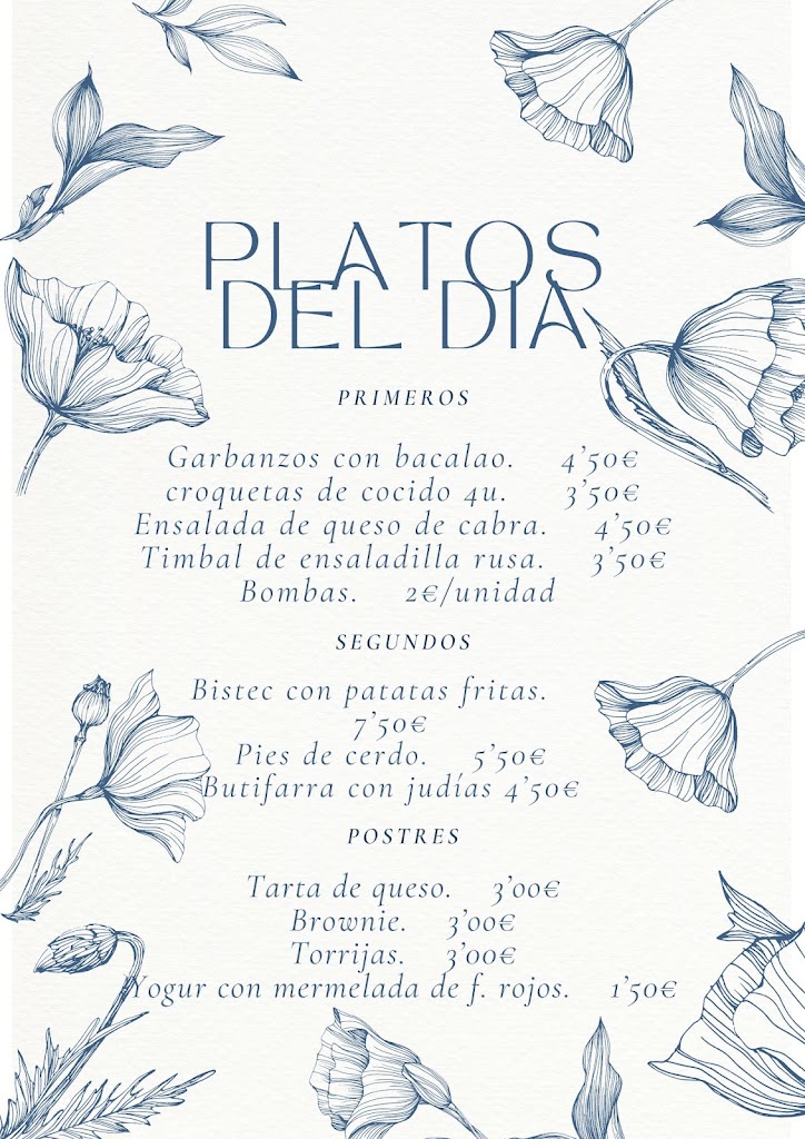 BAR TAPERIA LA VIEJA — Carta