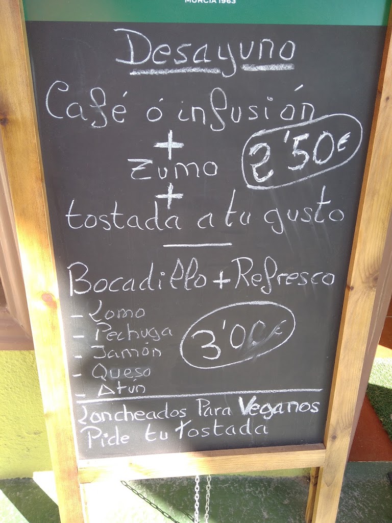 BAR EL RECUERDO — Carta
