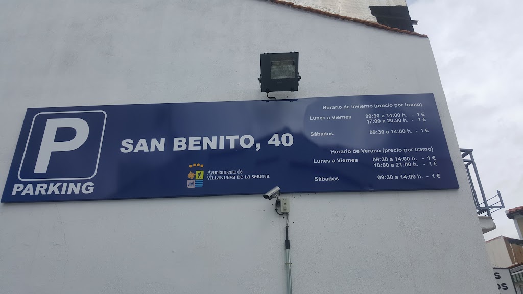Parking San Benito — Signo